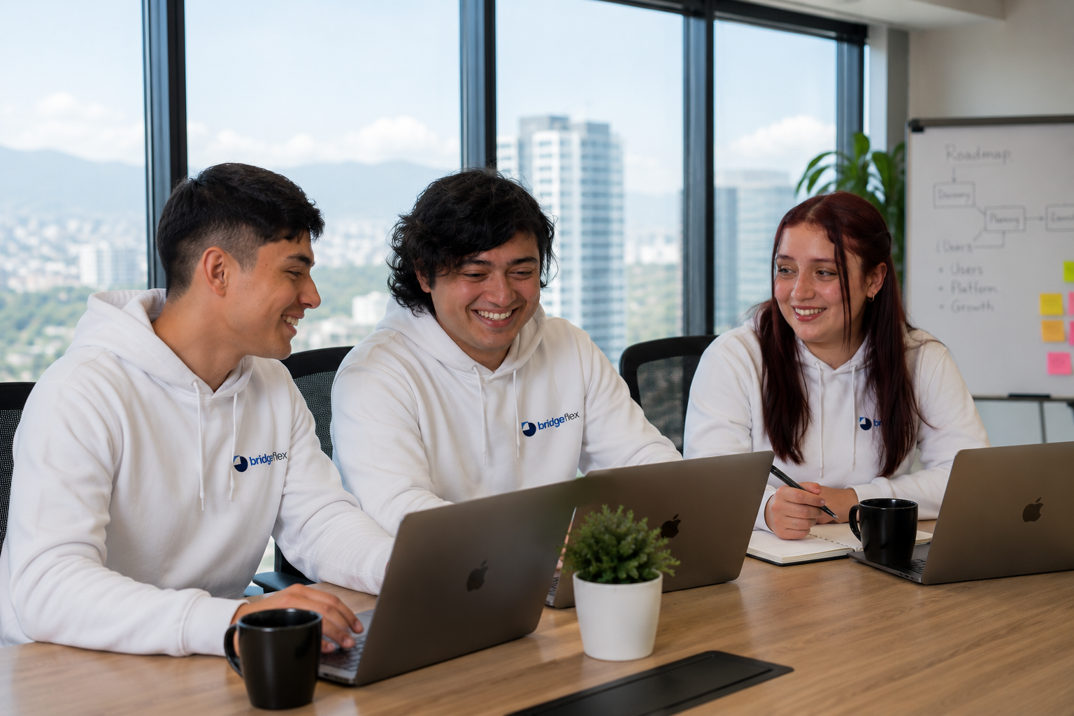 BridgeFlex marketing team at work